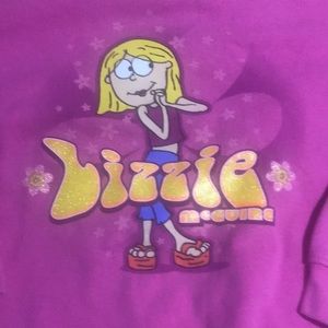 Pre-owned Girls Disney Store Lizzie McGuire Pink Sweatshirt Size L 10 - 12